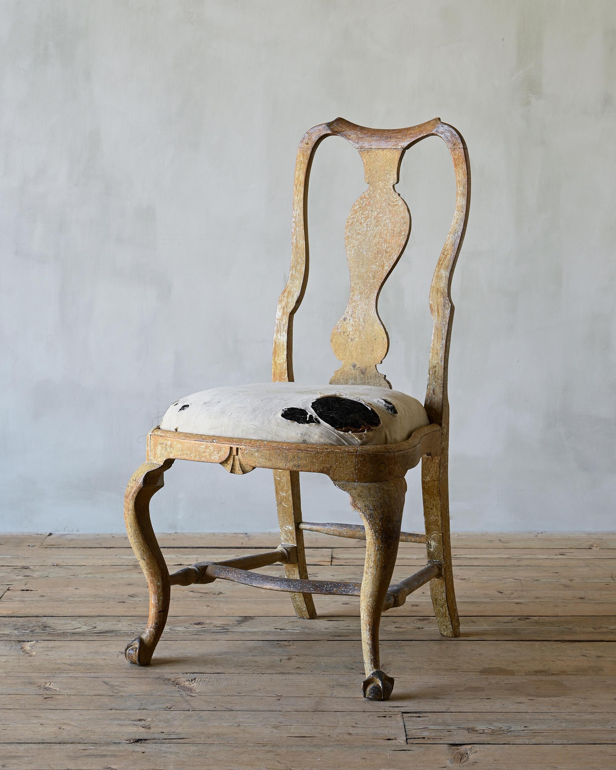 Rococo Fauteuil rococo suédois du 18ème siècle en vente