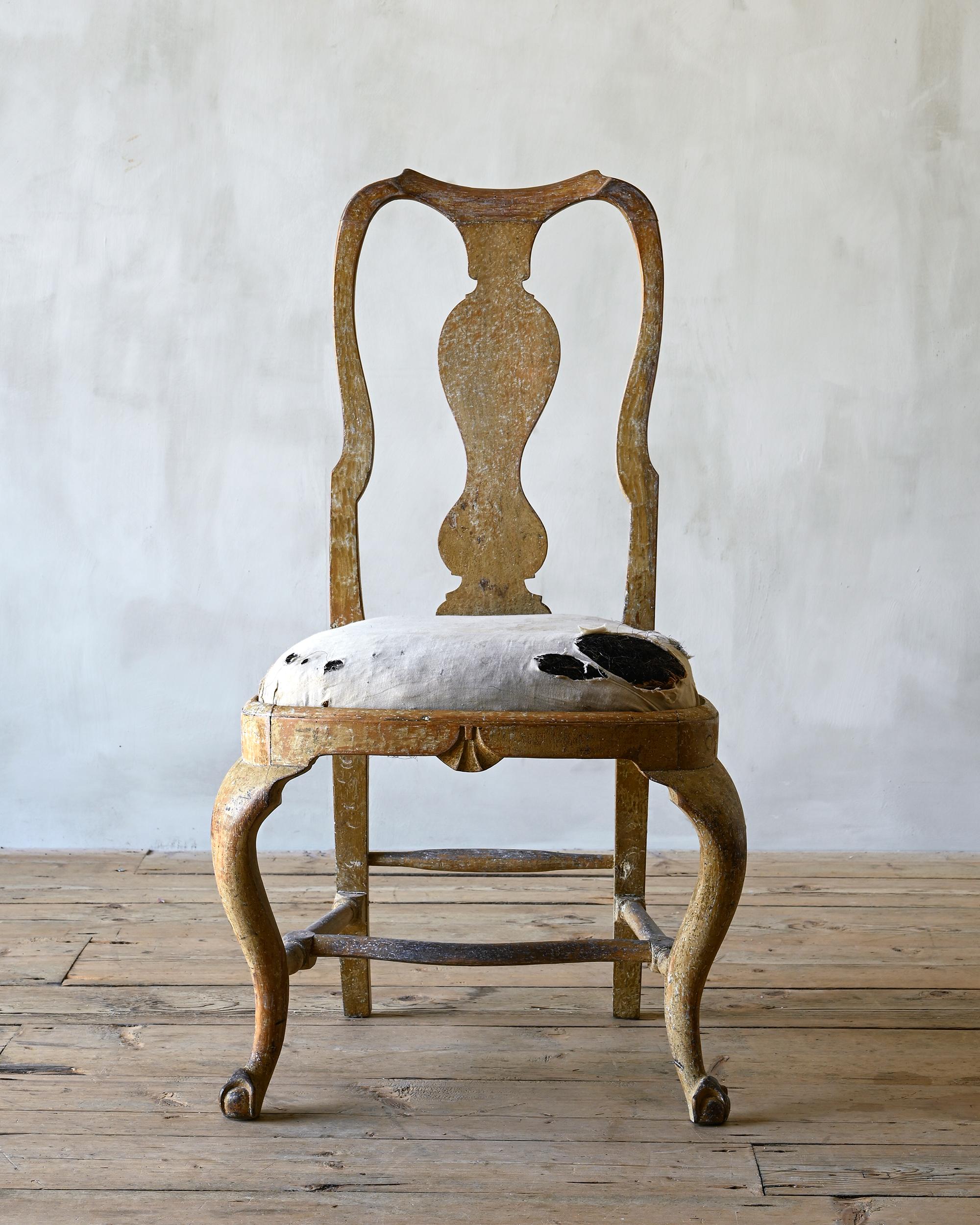 Fine 18th Century Swedish Rococo Chair In Good Condition For Sale In Mjöhult, SE