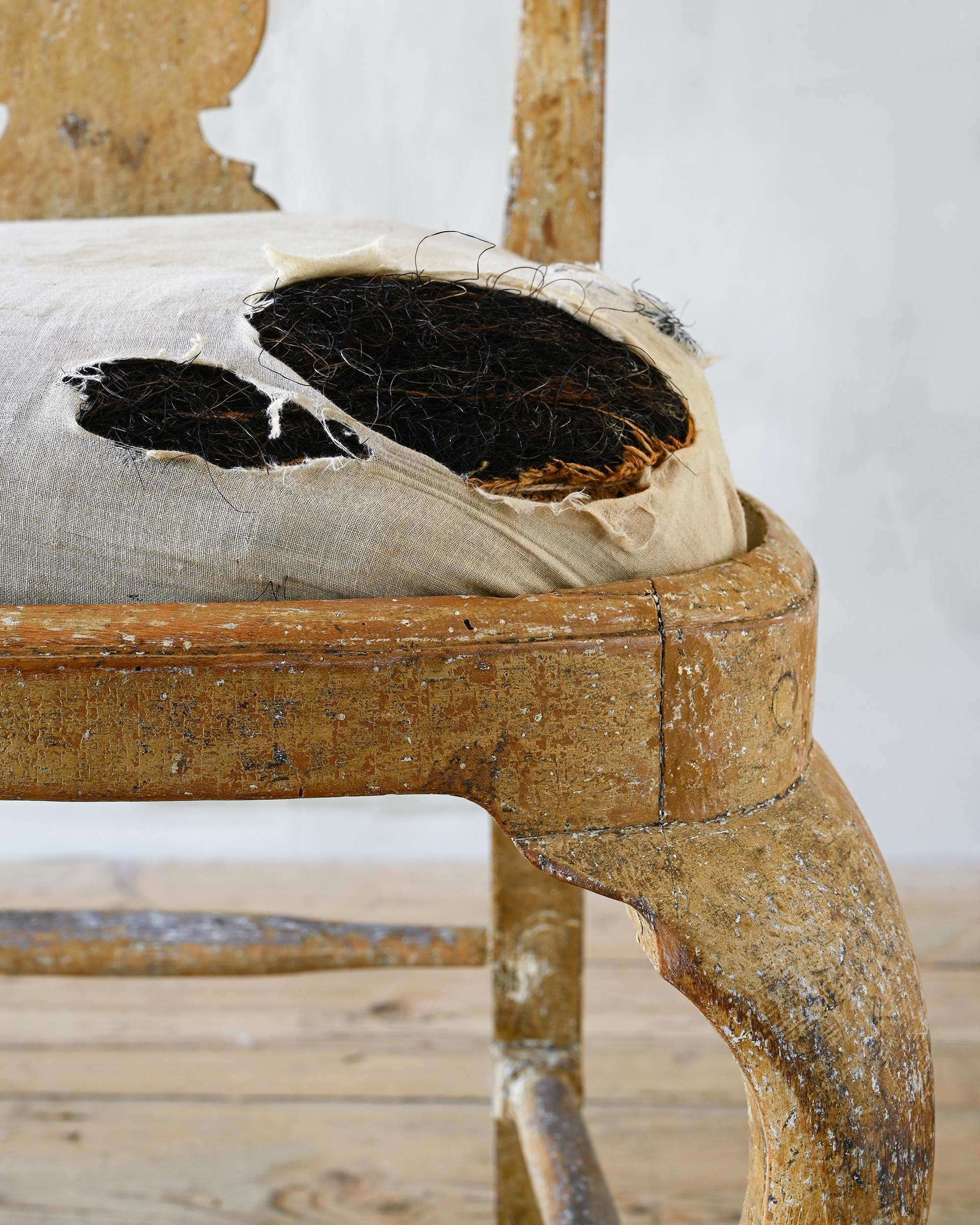 Fauteuil rococo suédois du 18ème siècle en vente 1