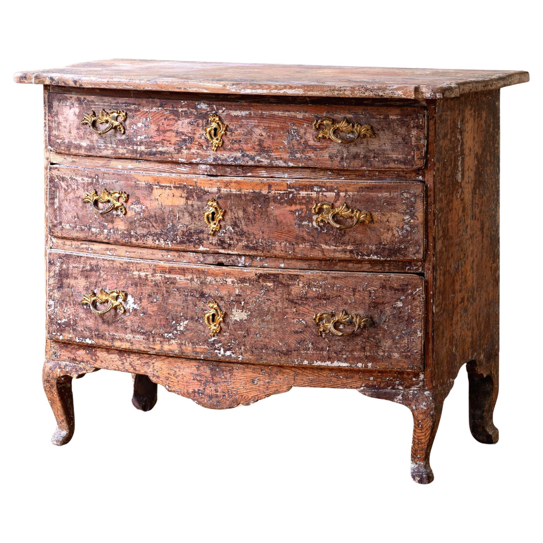 Fine 18th Century Swedish Rococo Commode For Sale