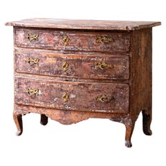 Belle commode rococo suédoise du 18ème siècle