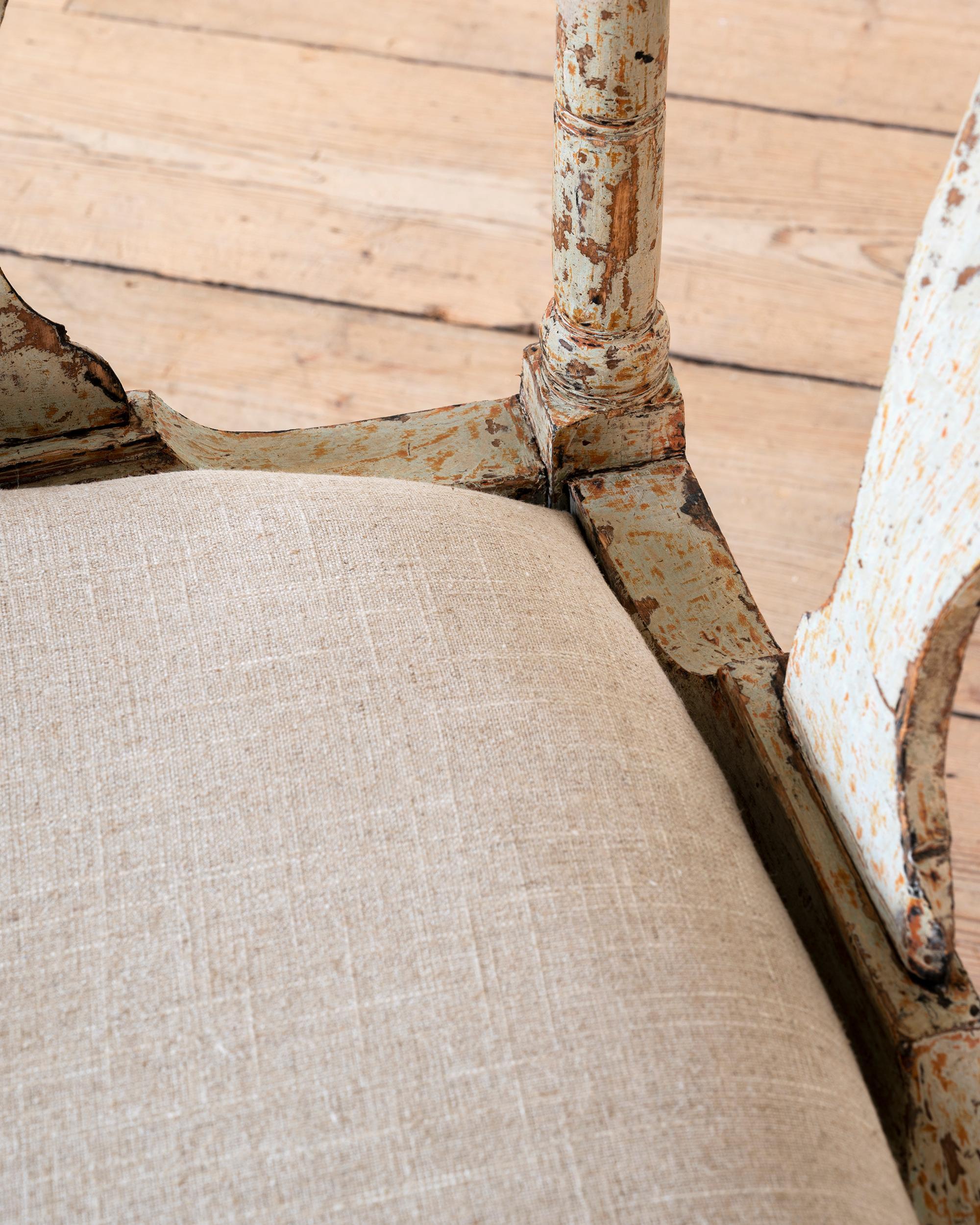 Suédois Fauteuil d'angle rococo suédois du 18ème siècle en vente