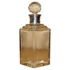 DÉcanteur Édouardien ancien en soie blanche avec collier en argent sterling, FINE 1906