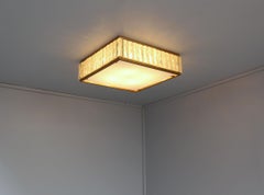 Fine French 1970s Brass and Glass "Queen's Necklace" Ceiling Light by Perzel