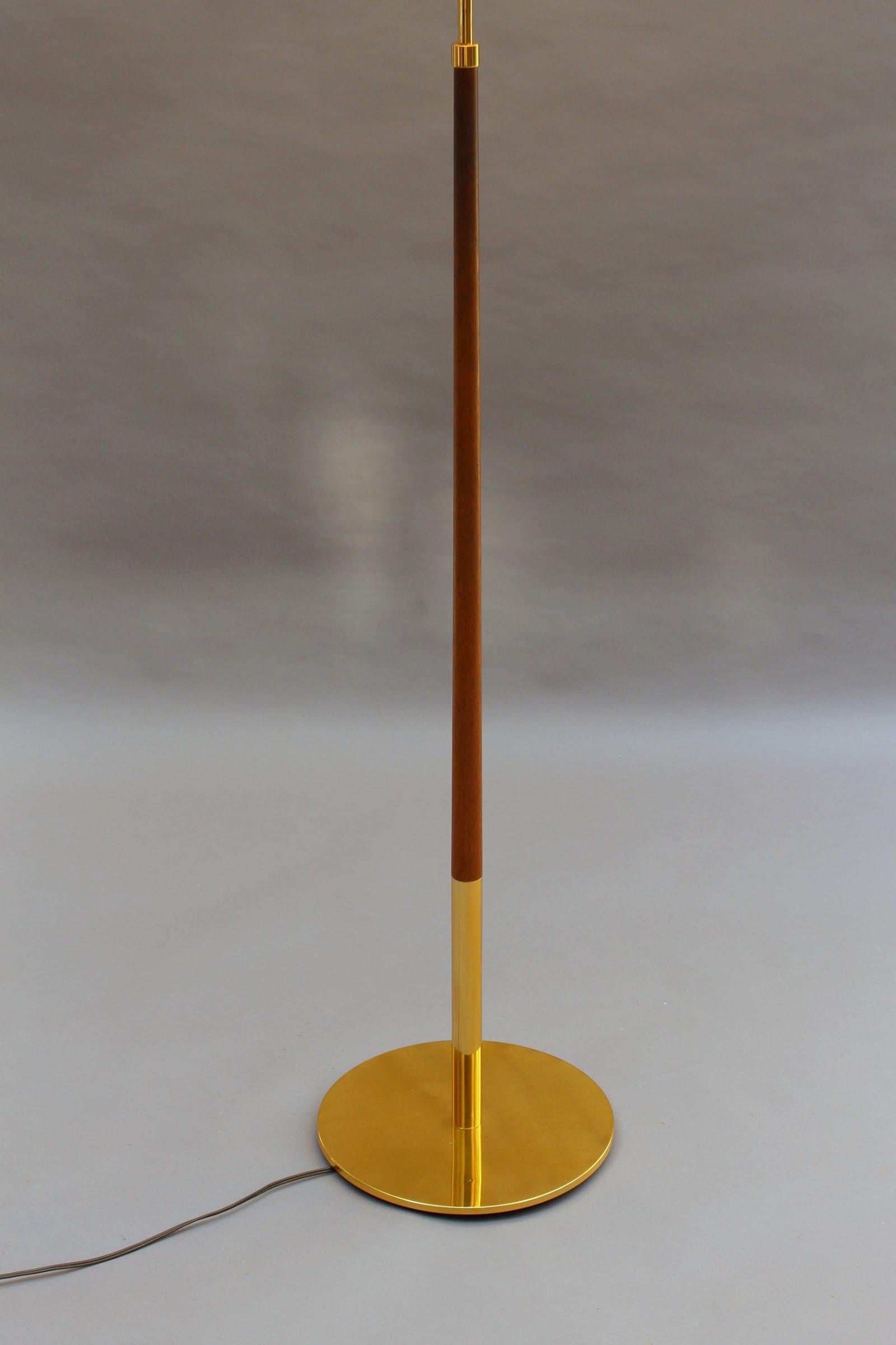 Brass Fine 1960s Danish Floor Lamp by Th. Valentiner For Sale