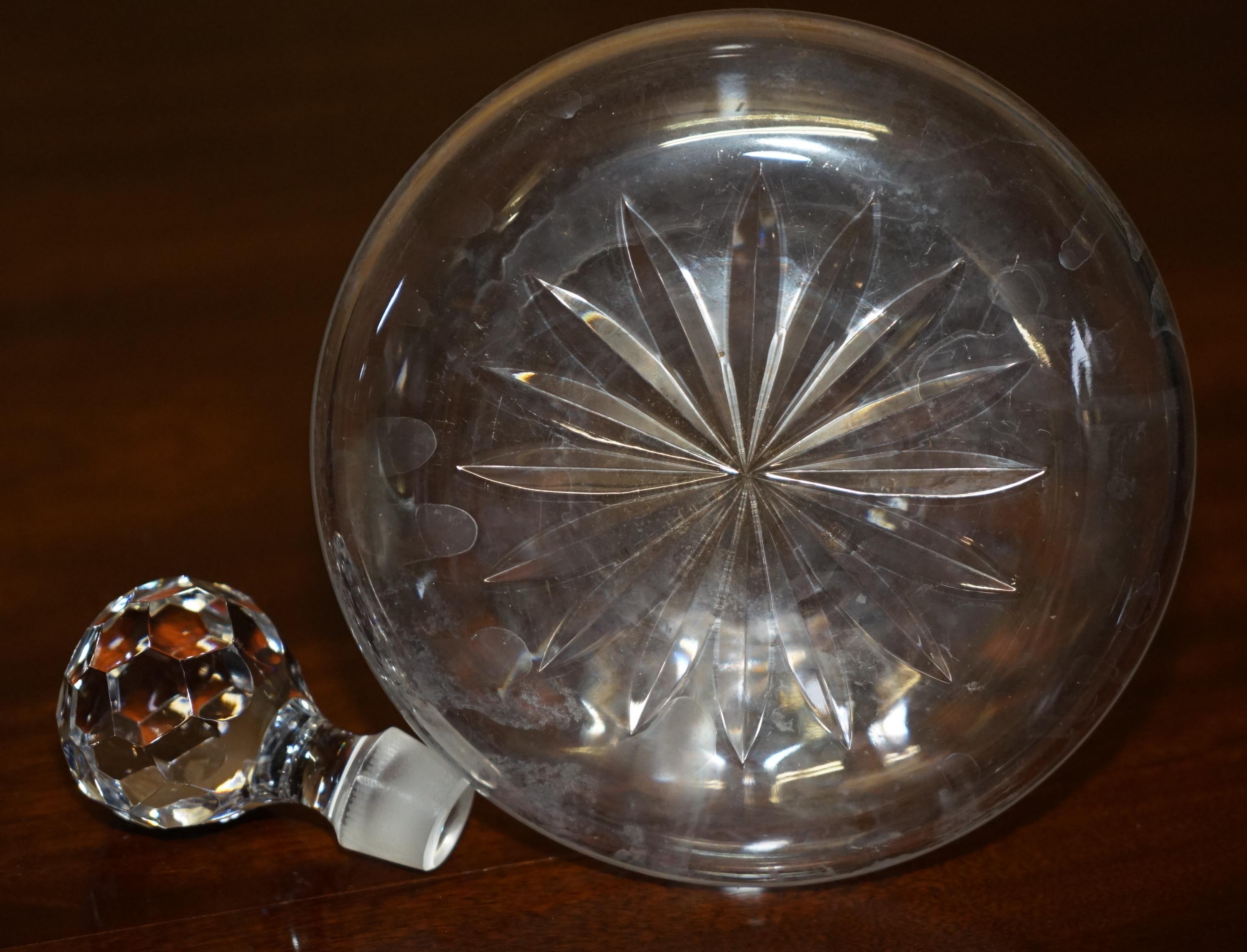 Hand-Crafted FiNE 1969 VINTAGE WINE OR SHERRY SPIRIT DECANTER WITH STERLING SILVER COLLAR For Sale