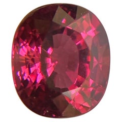 FINE 1.99ct Vivid Pink Purple Rhodolite Garnet Oval Cut Gem