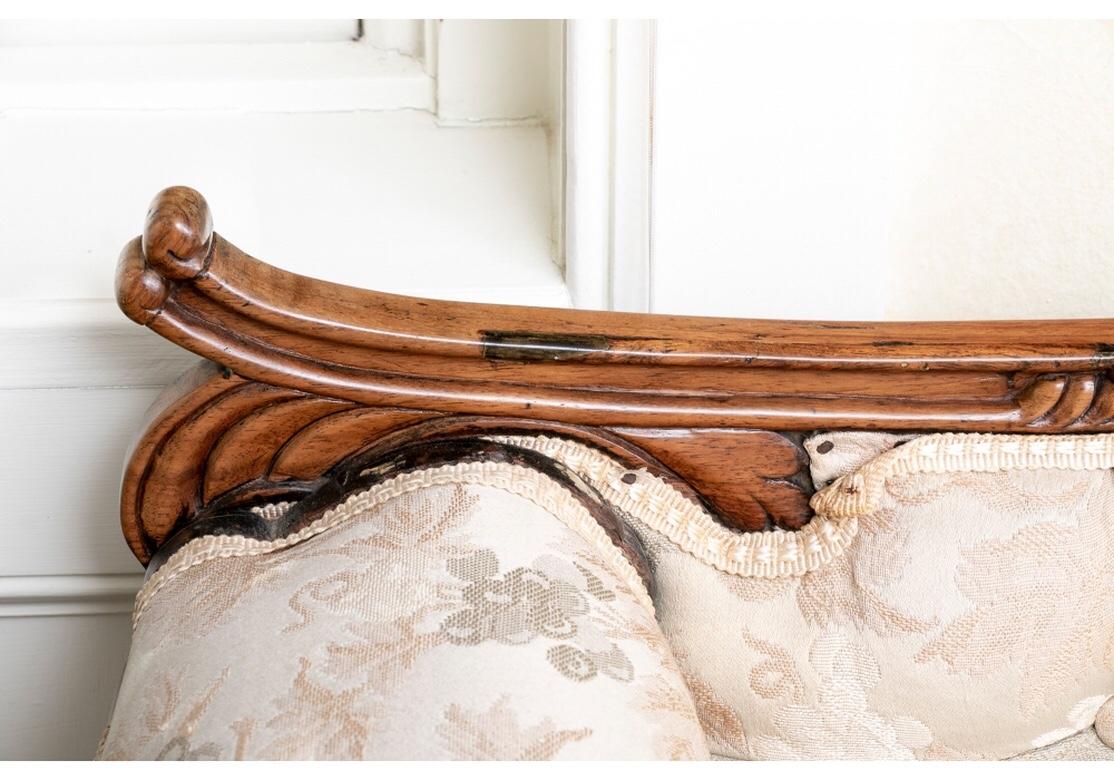 Fino sofá-cama de palisandro tallado angloindio del s. XIX en venta 6