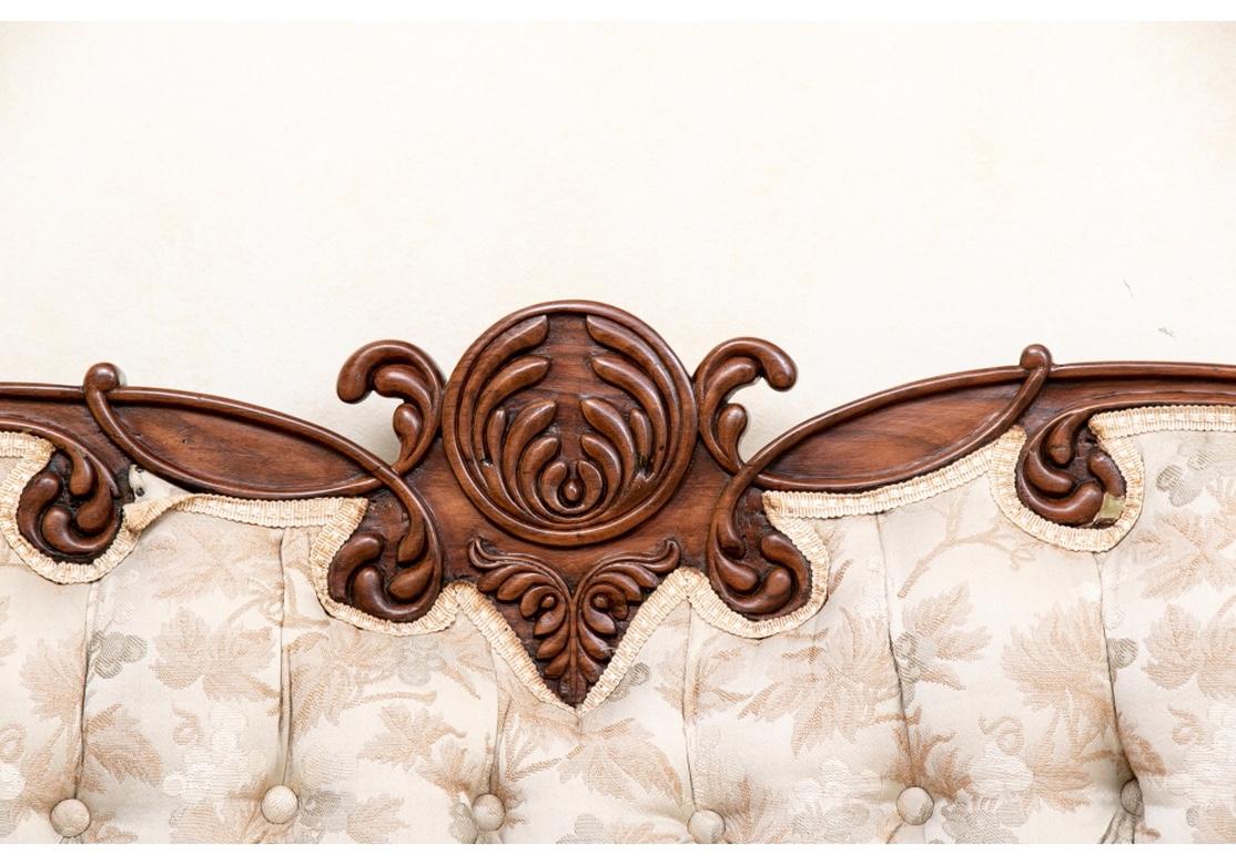 Fine 19th C. Anglo-Indian Carved Rosewood Sofa/ Daybed For Sale 8