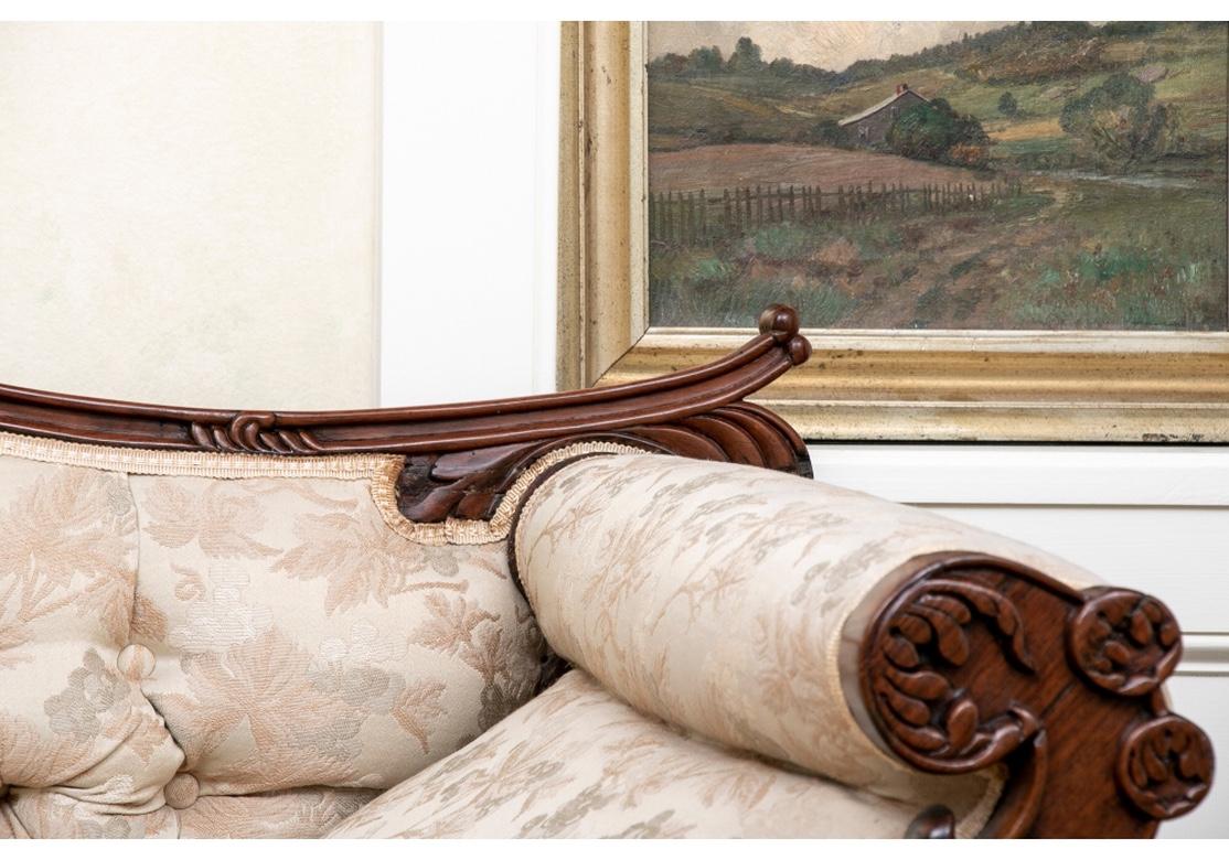 Fino sofá-cama de palisandro tallado angloindio del s. XIX Raj británico en venta