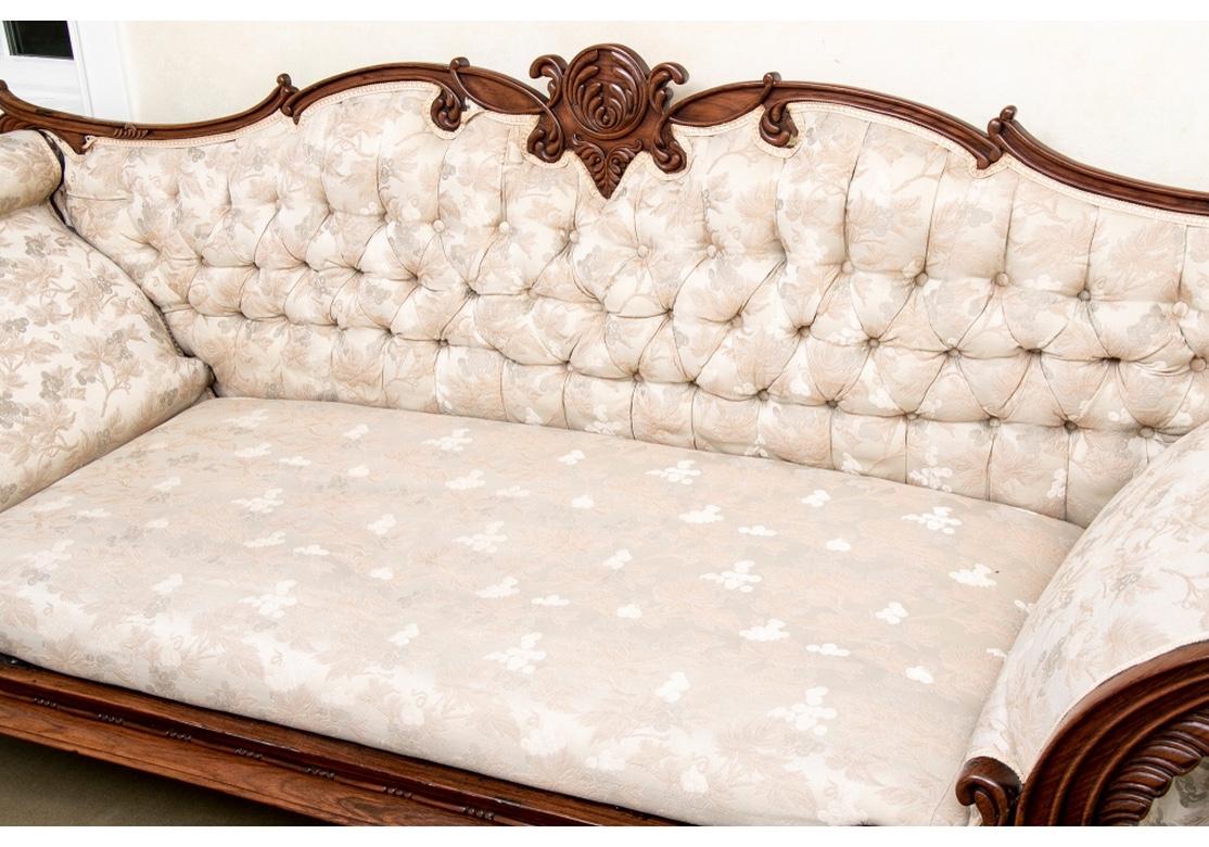 Fino sofá-cama de palisandro tallado angloindio del s. XIX en venta 2
