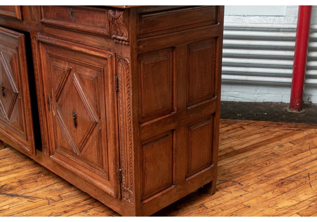 European Fine 19th C. Carved Mahogany Buffett Cabinet For Sale