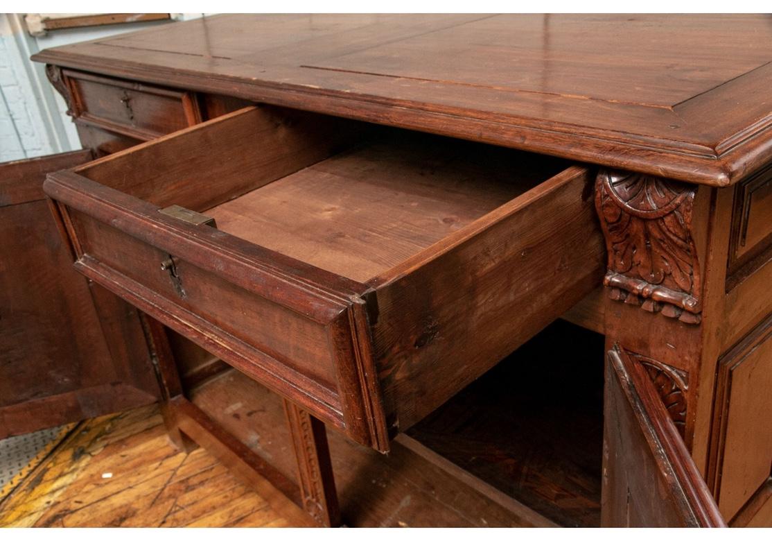 Fine 19th C. Carved Mahogany Buffett Cabinet In Good Condition For Sale In Bridgeport, CT