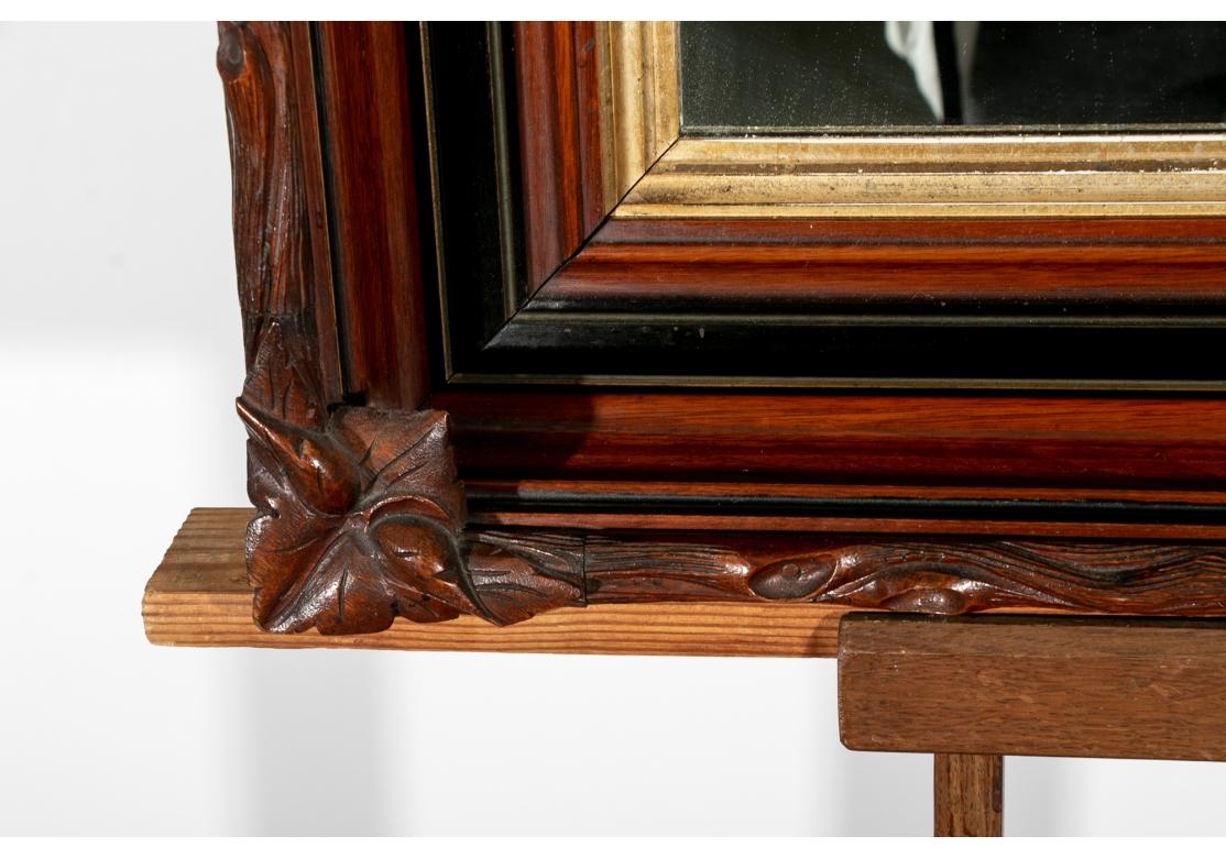 19th Century Fine 19th C. Carved Mahogany Mirror For Sale
