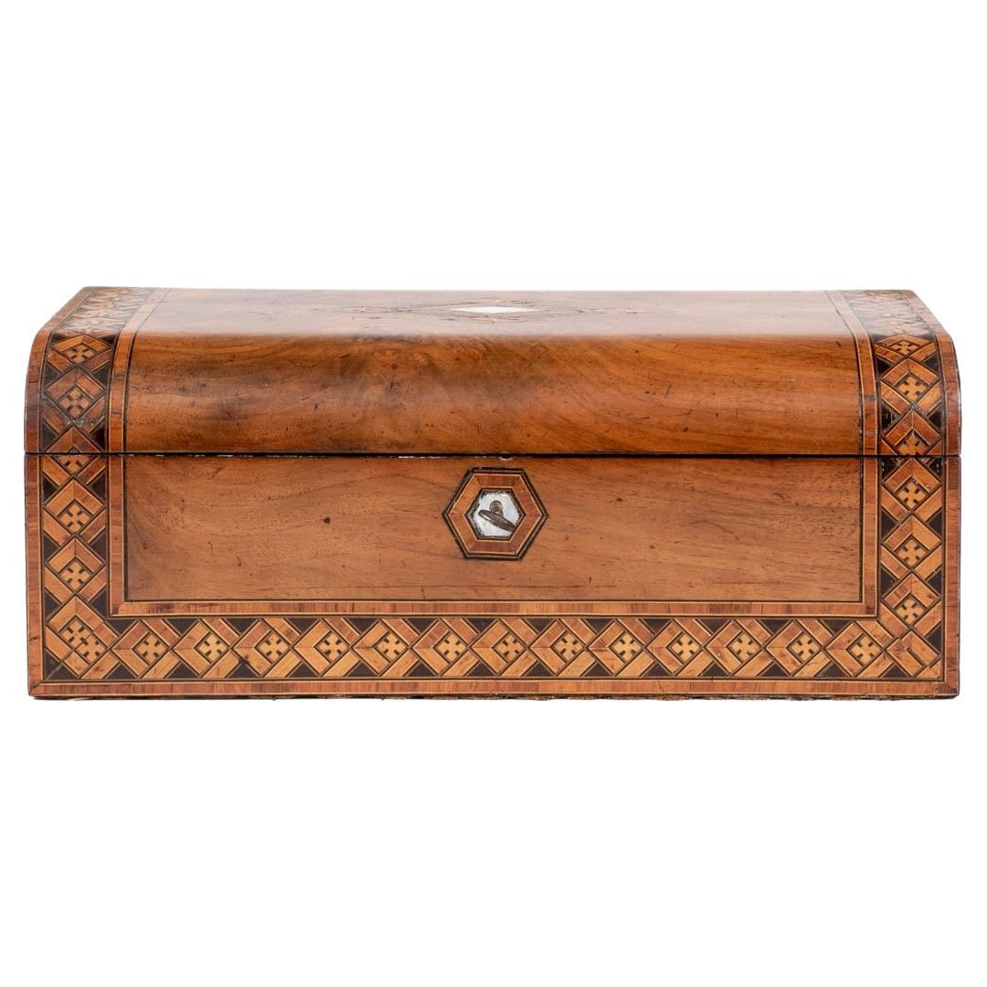 Fine 19th C. English Tunbridge Portable Writing Desk