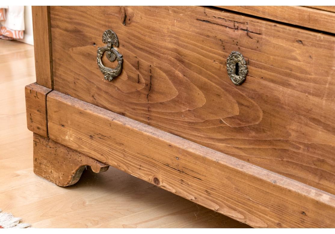 Fine 19th C. European Stripped Pine Cottage Chest For Sale 5