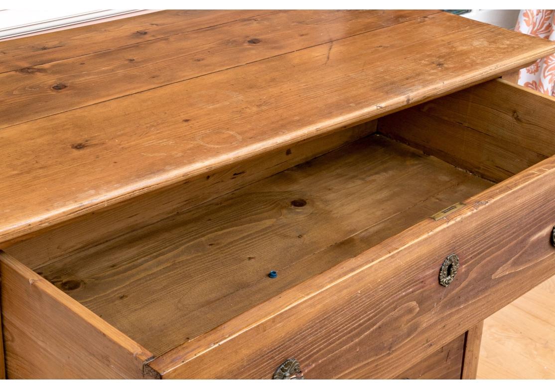 Fine 19th C. European Stripped Pine Cottage Chest For Sale 3