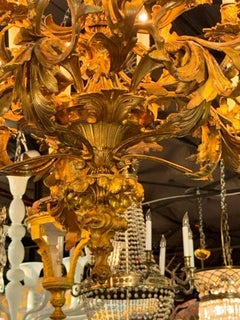 Fine 19th c. French Gilt Bronze Chandelier