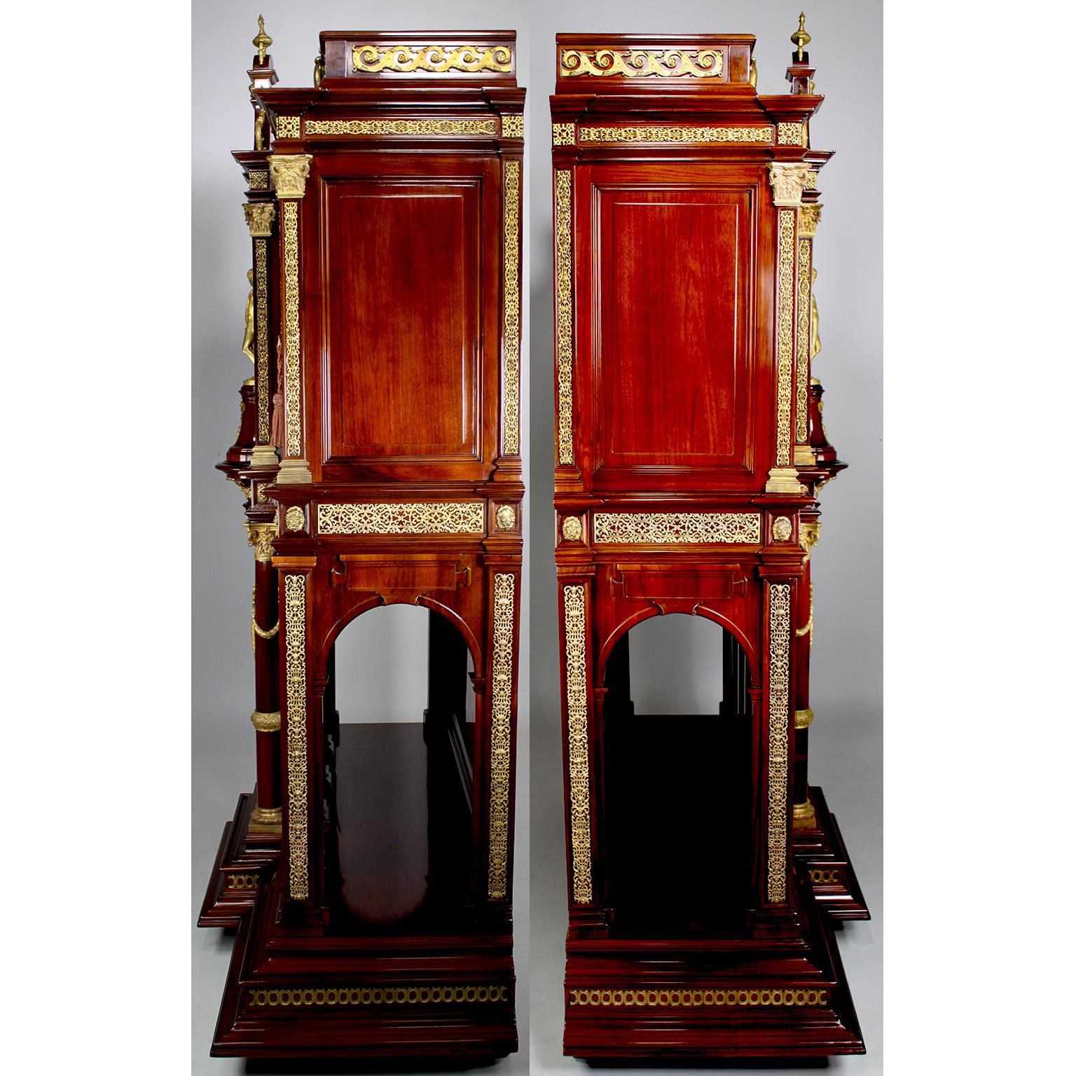 Fine 19th C. French Gilt-Bronze Mounted Cabinet by Edouard Lievre & Paul Sormani For Sale 11