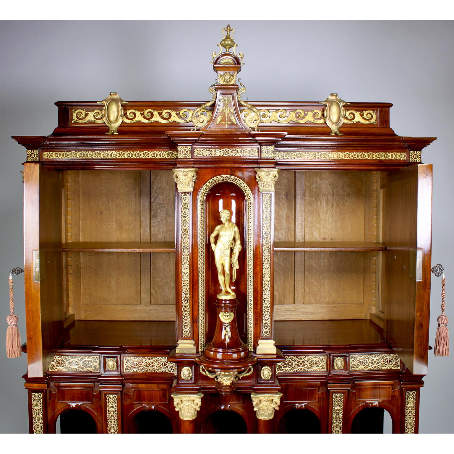 Fine 19th C. French Gilt-Bronze Mounted Cabinet by Edouard Lievre & Paul Sormani For Sale 12