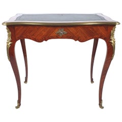 Antique Fine 19th Century French Kingwood Serpentine Shaped Writing Table