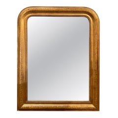Fine 19th c. French Louis Philippe Mirror with Greek Key Frame
