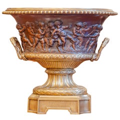 Fine 19th C French Patinated Bronze and Gilt Bronze Centerpiece Clodion Design