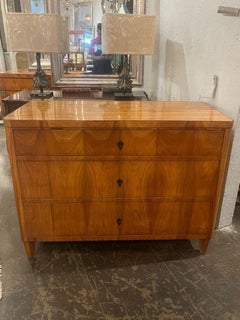 Fine 19th c German Biedermeier Walnut Commode