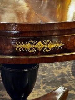 Fine 19th c. German Walnut and Ebony Center Table
