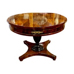 Fine 19th c. German Walnut and Ebony Center Table