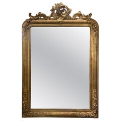 Fine 19th c. Louis Philippe Carved and Giltwood Mirror