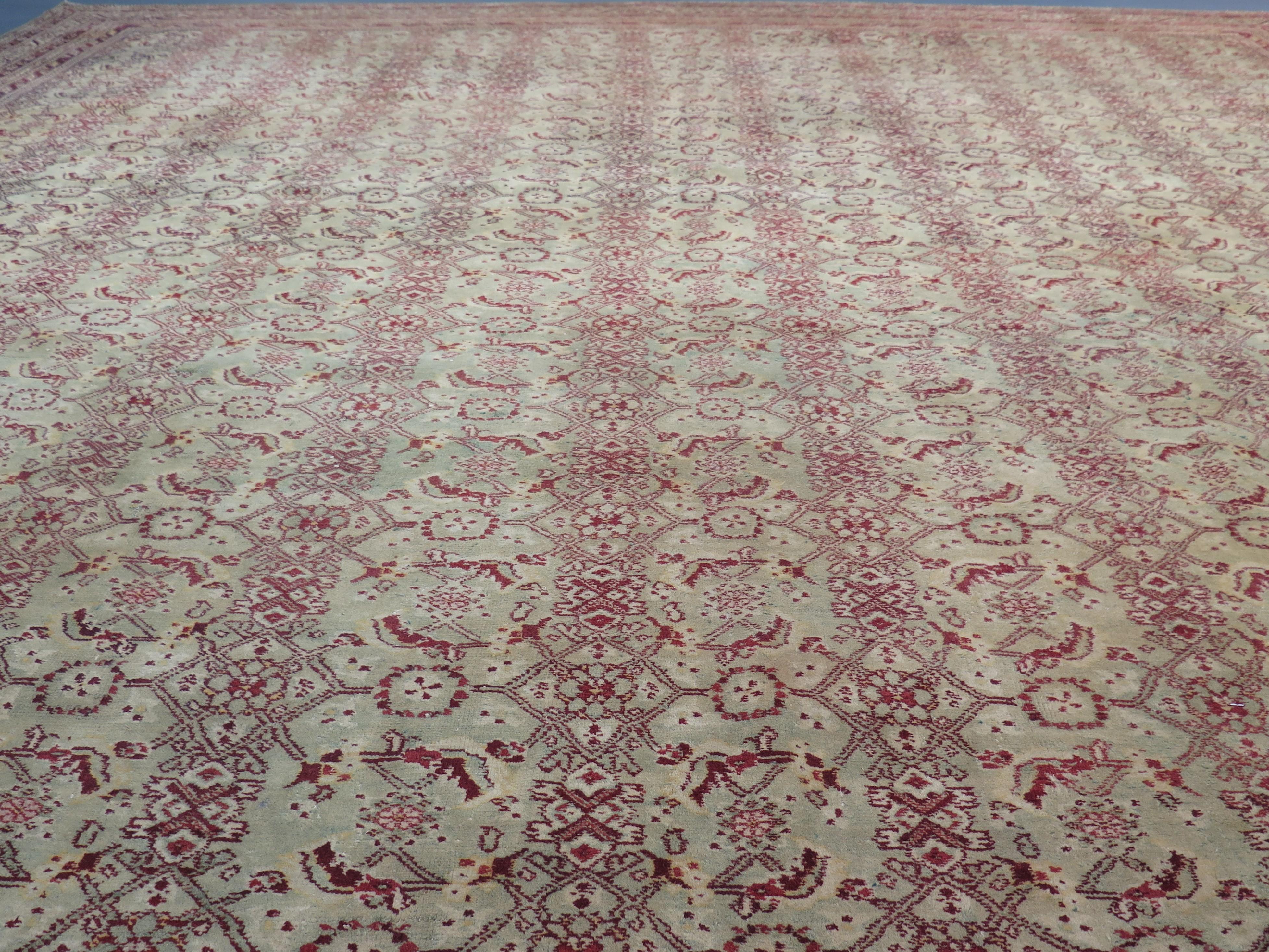 Indian Fine 19th Century Agra Carpet For Sale