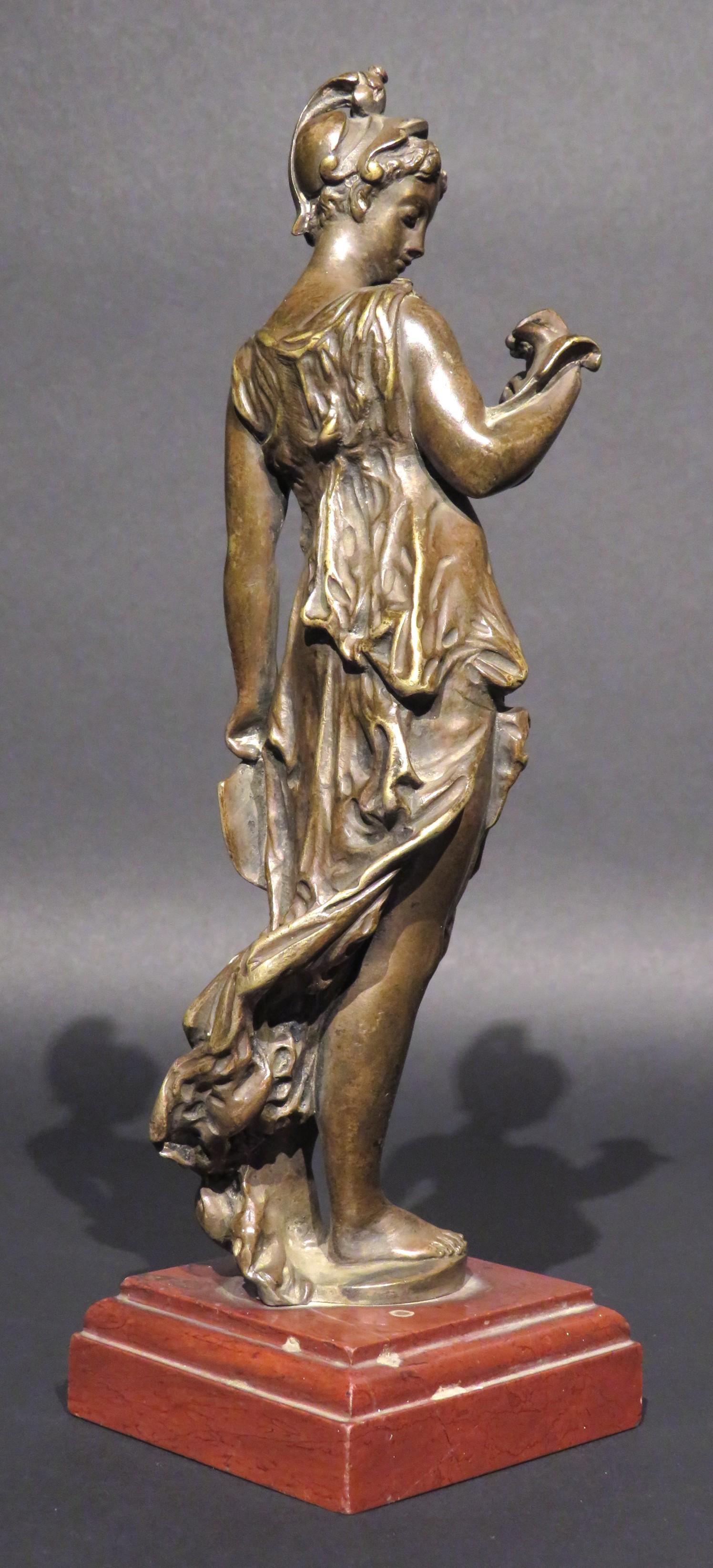 French Grand Tour Style Allegorical Bronze of Thalia, Greek Goddess of Comedy & Poetry For Sale