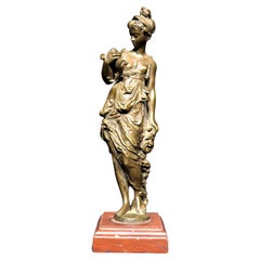 Grand Tour Style Allegorical Bronze of Thalia, Greek Goddess of Comedy & Poetry