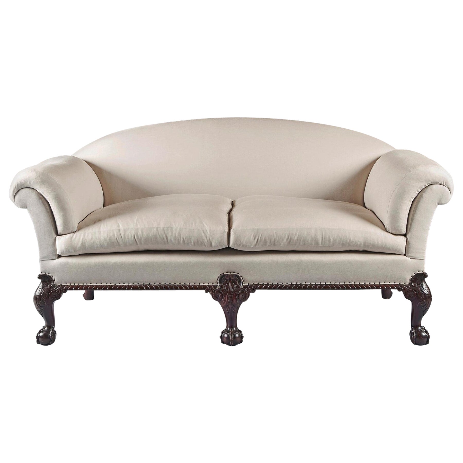 Fine 19th Century Ball and Claw Sofa After Howard and Sons