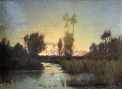 A Fine 19th Century Barbizon School Landscape, Titled 'The Pond, Fontainebleau'