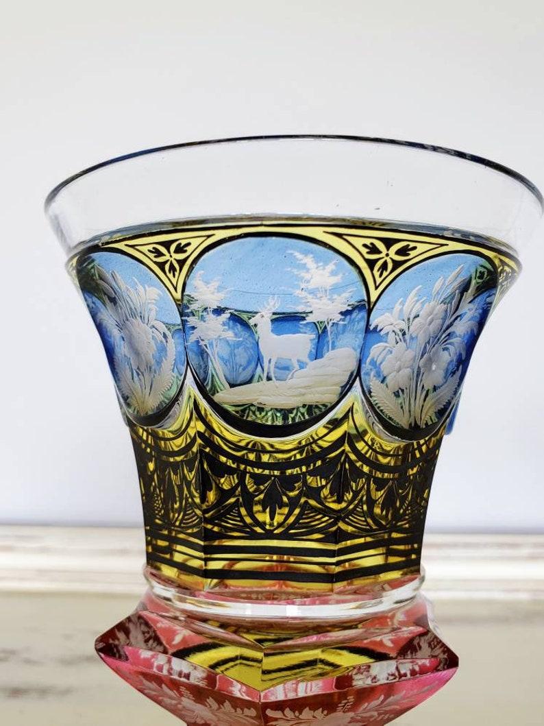 Czech Fine 19th Century Bohemian Art Glass Cup