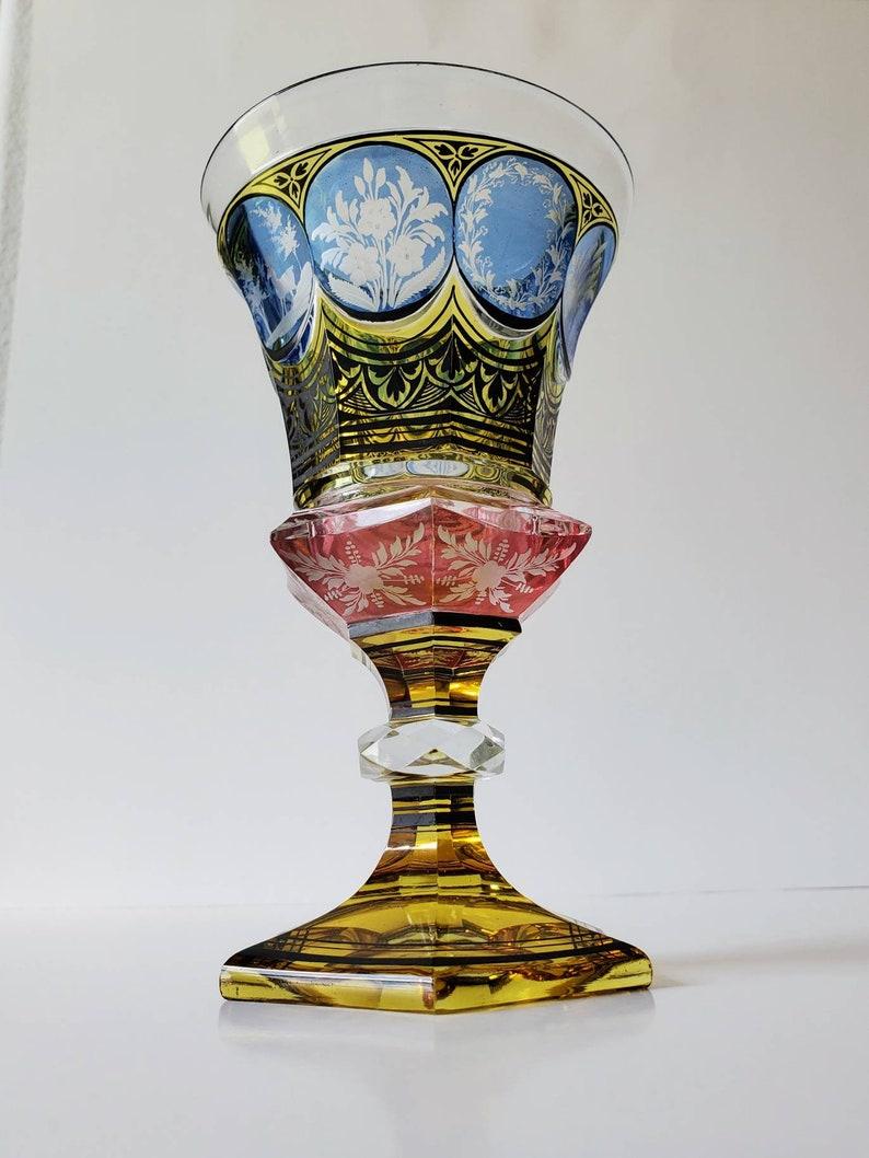 Fine 19th Century Bohemian Art Glass Cup 1