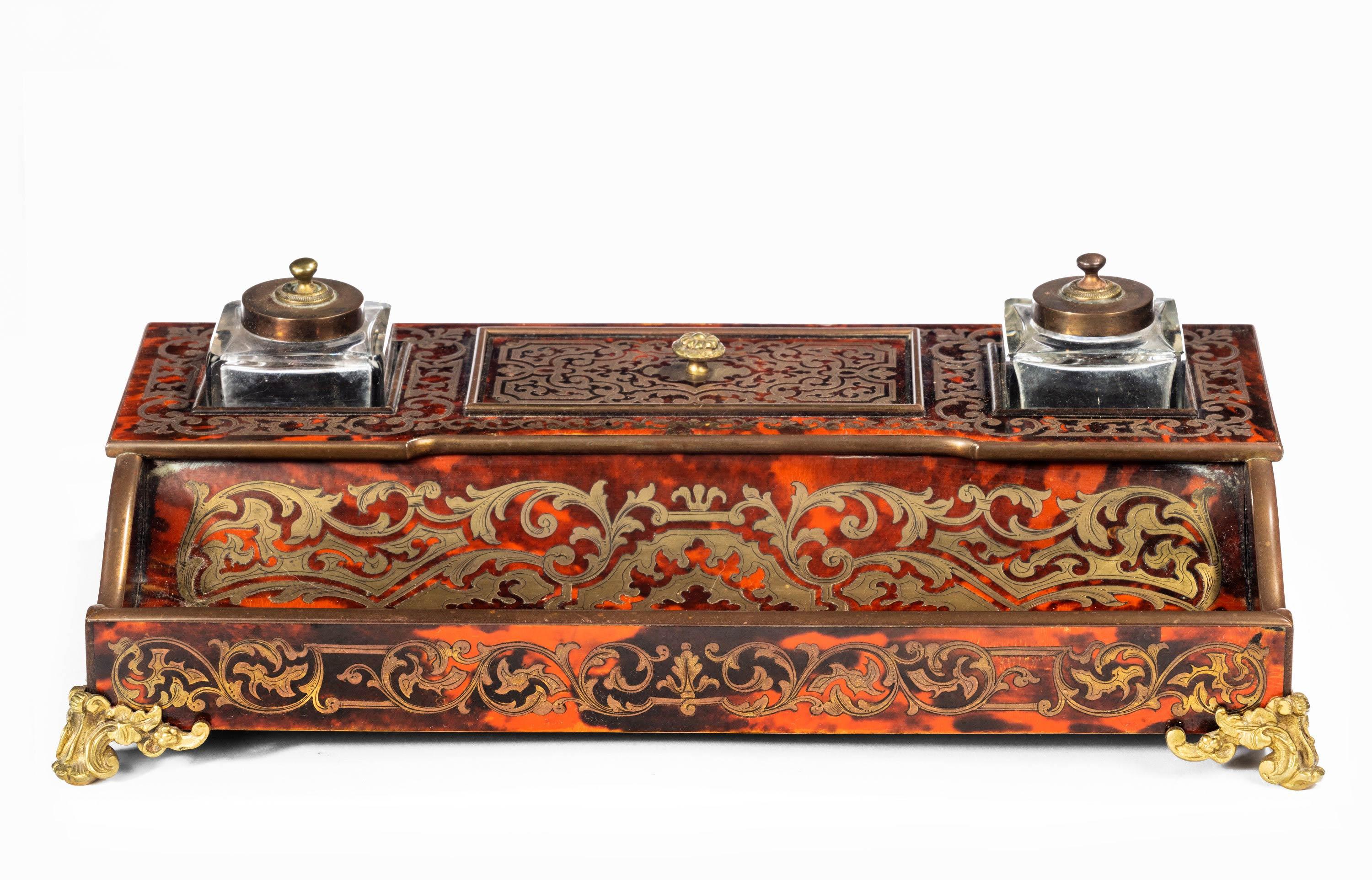 Fine 19th Century Boulle Desk Set (Messing)