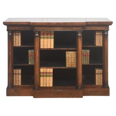 Antique Fine 19th Century Breakfront Open Bookcase