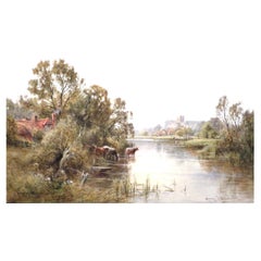 Ein schönes britisches Aquarell des 20. Jahrhunderts, Pleinair-Landschaft in Freilicht von Henry John Kinnaird