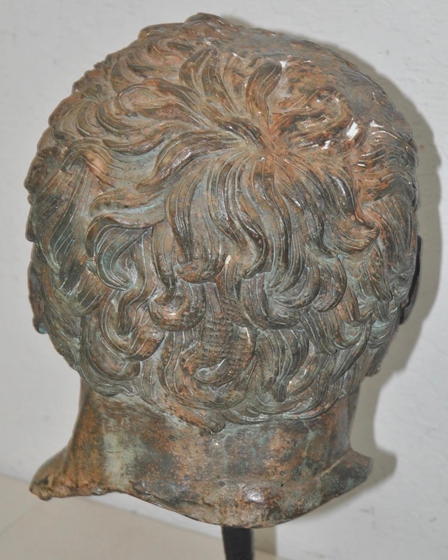 19th Century Bronze Head after Greek Antiquities 1