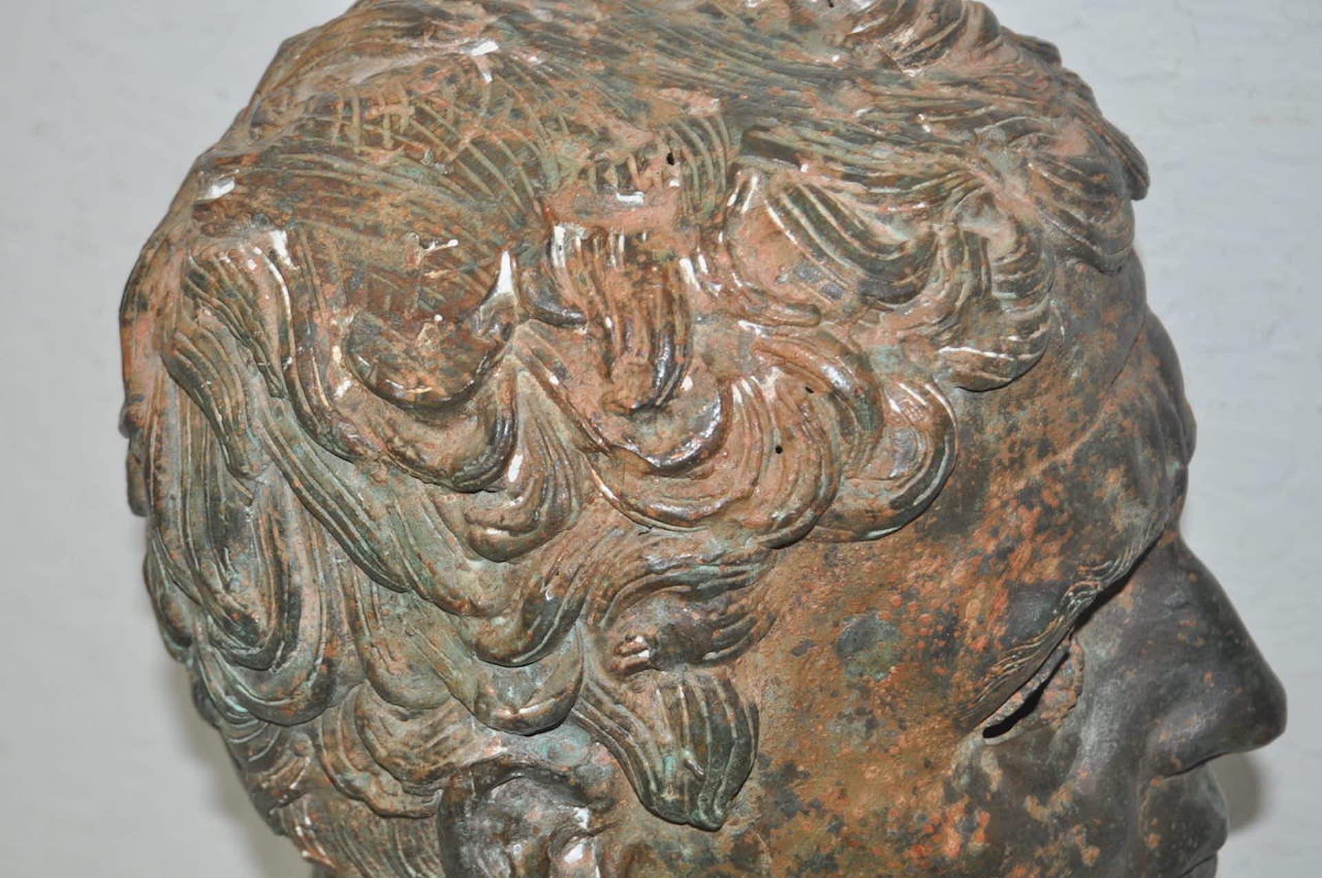 19th Century Bronze Head after Greek Antiquities 2