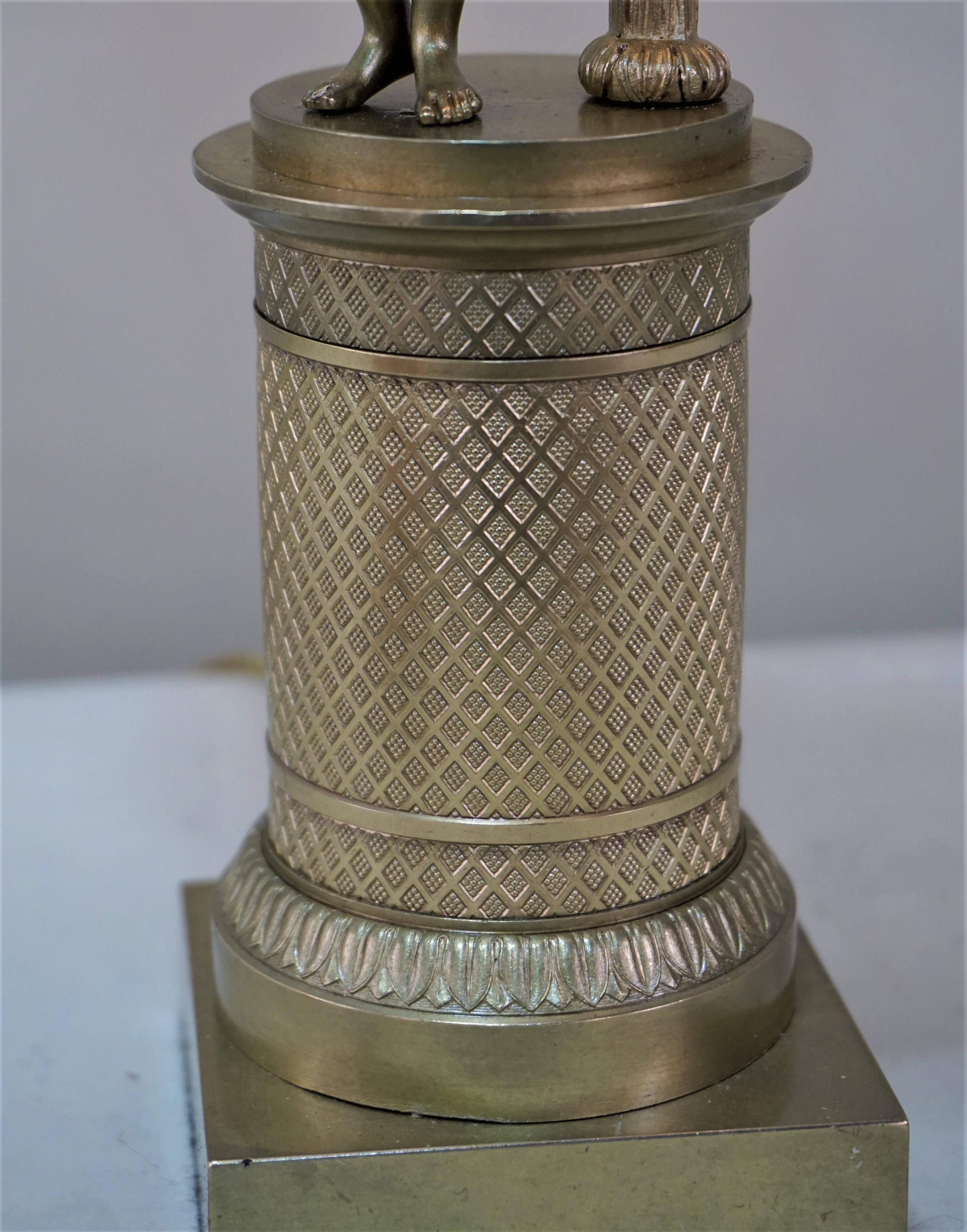 Fine 19th Century Bronze Table Lamp im Zustand „Gut“ in Fairfax, VA