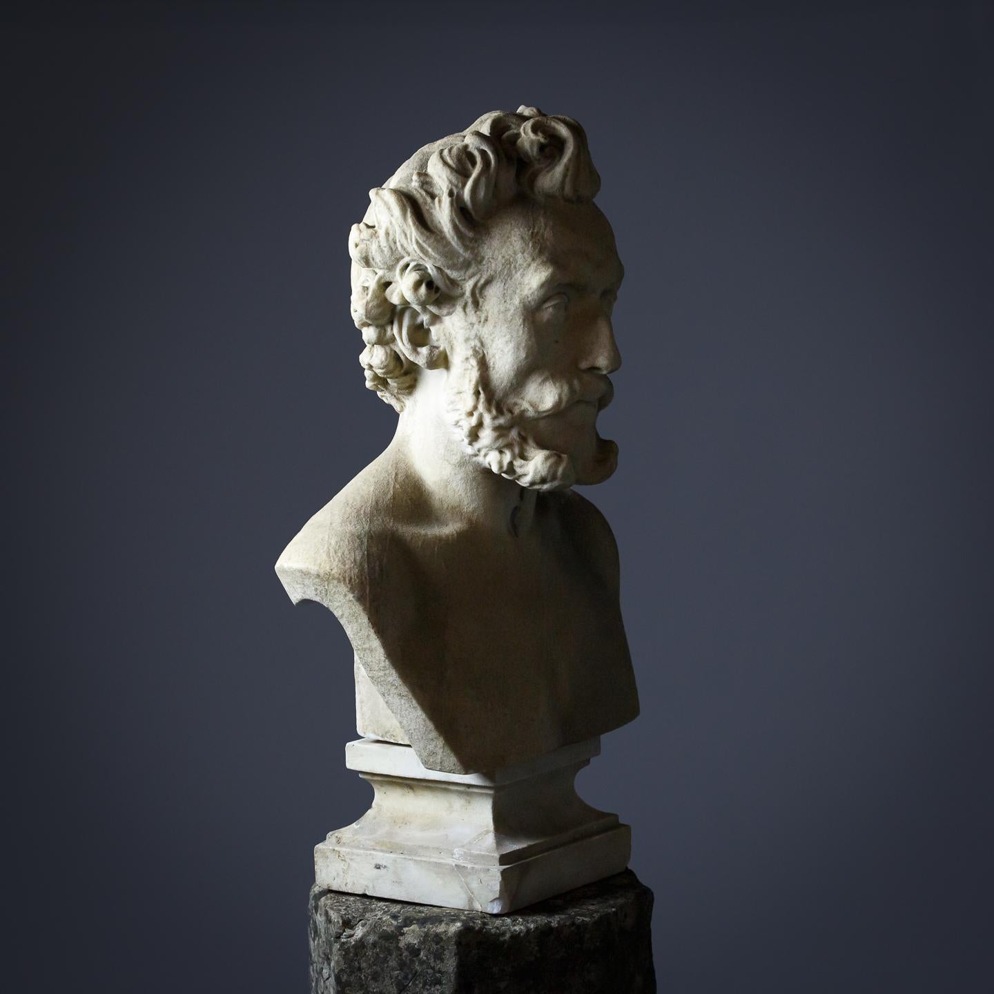 Fine 19th Century Carved Marble Bust of a Gentleman 12