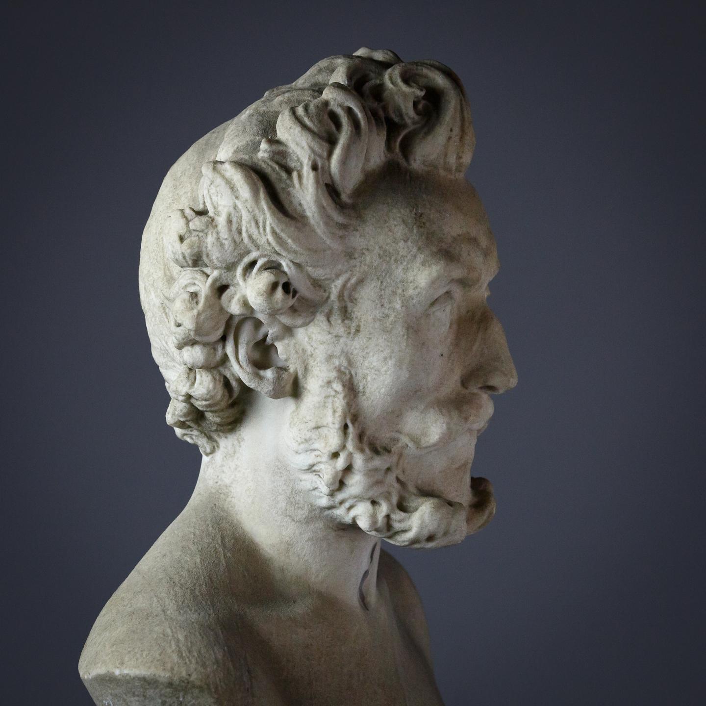 Fine 19th Century Carved Marble Bust of a Gentleman 13