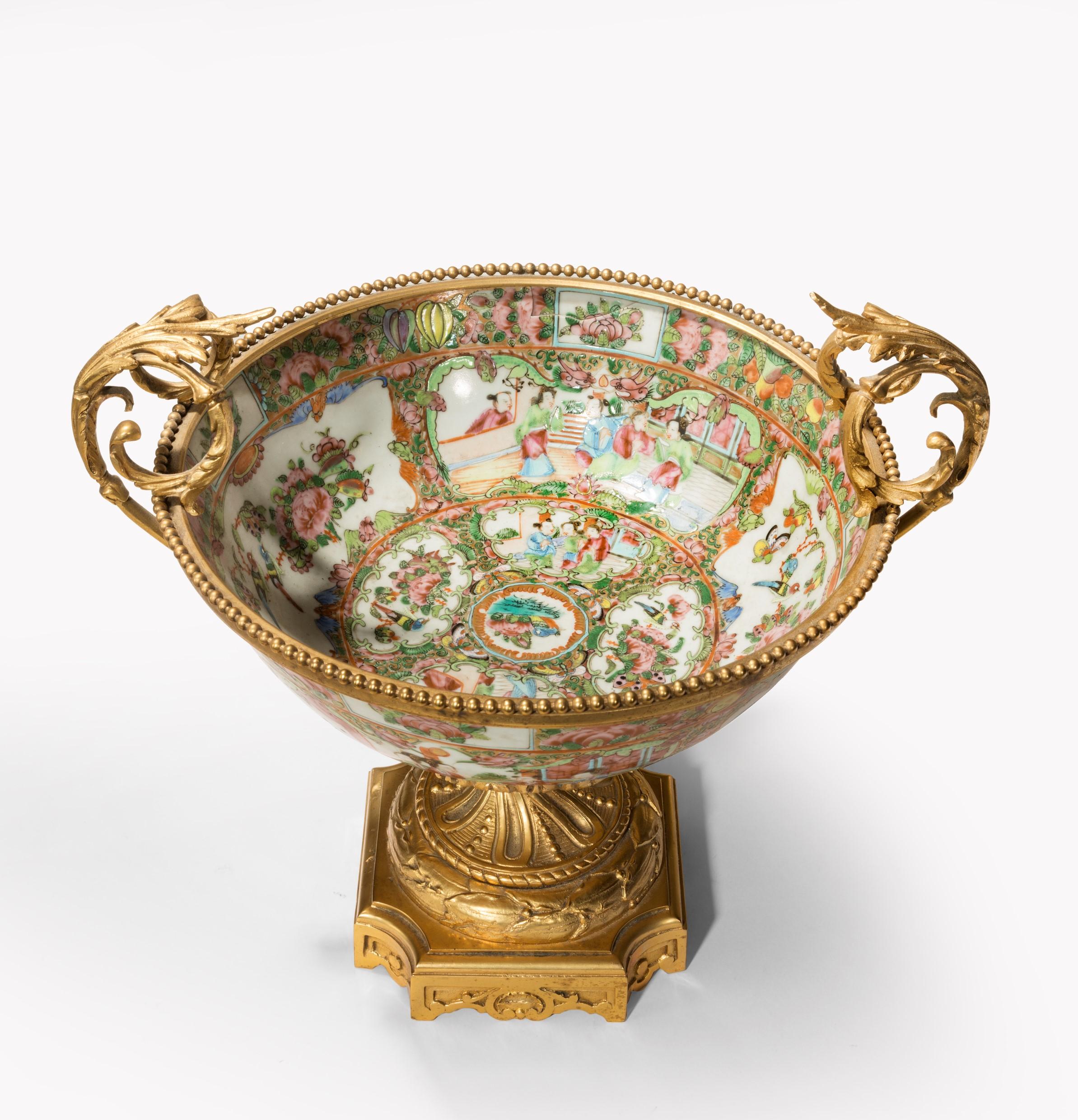 Fine 19th Century Chinese Gilt Mounted Canton Centrepiece 1