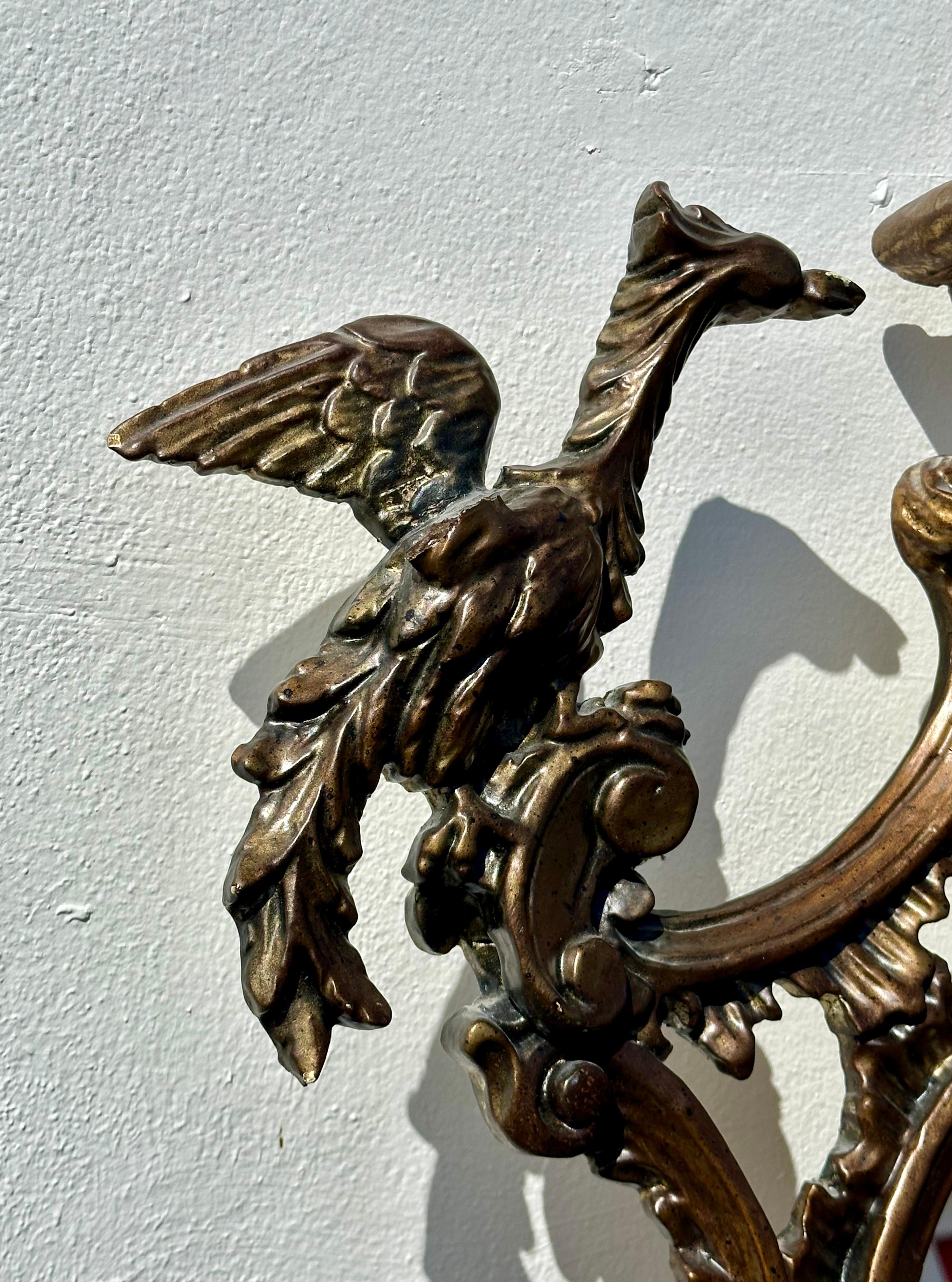Miroir sculpté en bois doré de style Chippendale du 19ème siècle en vente 1