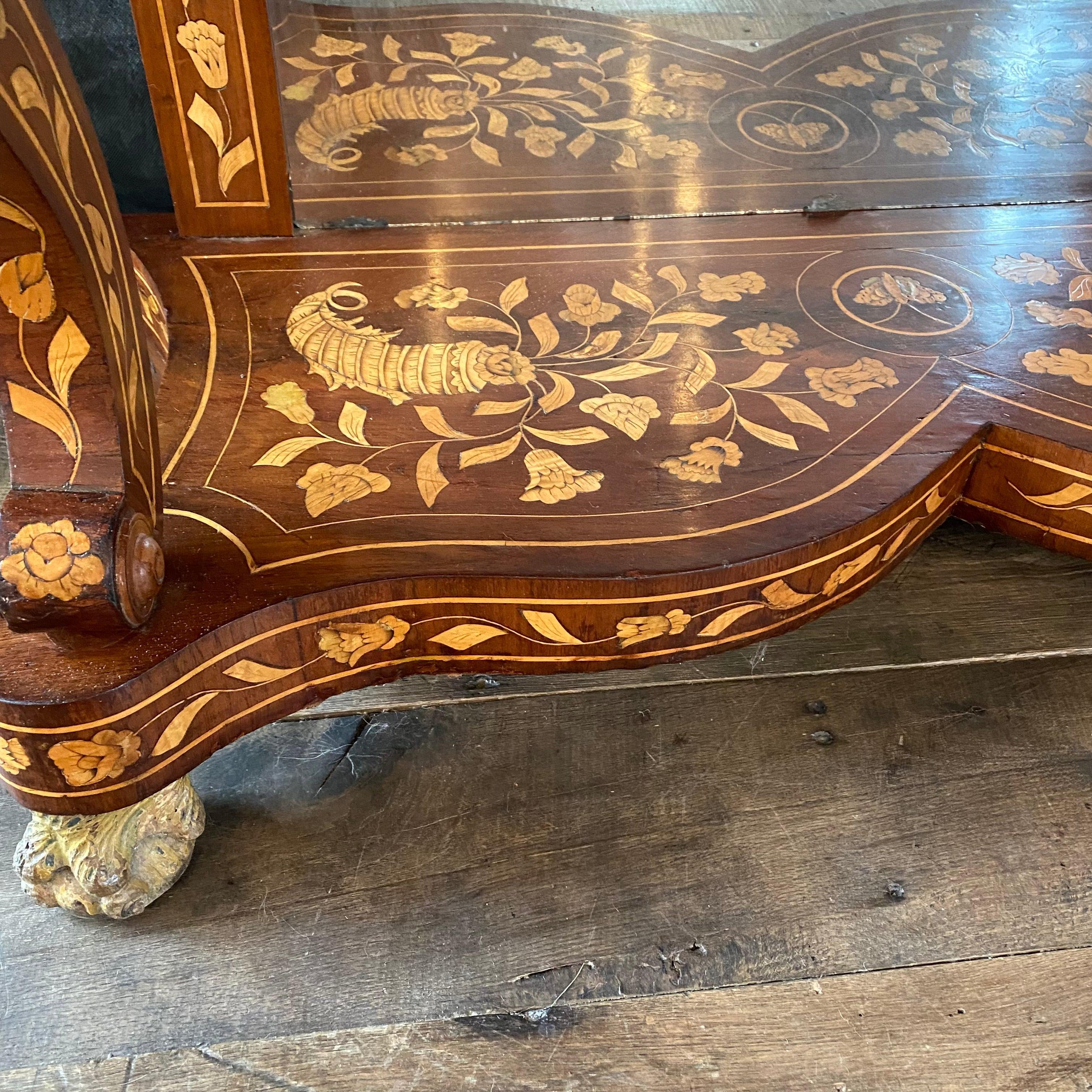Fine 19th Century Dutch Mahogany and Marquetry Inlaid Dressing Table For Sale 2