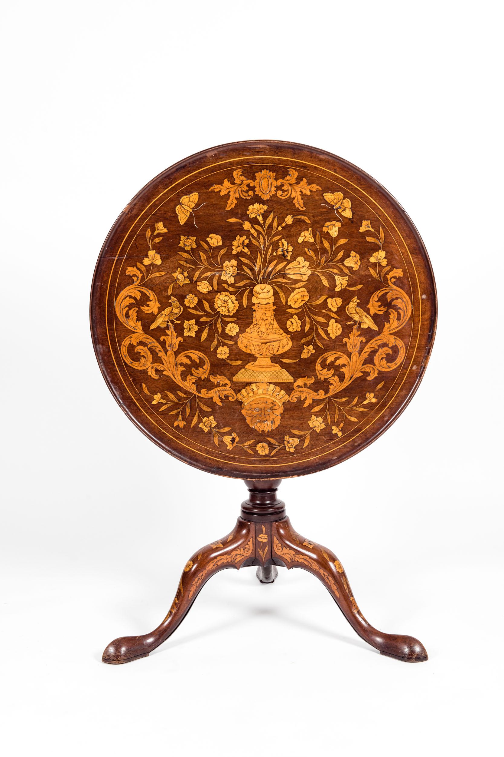 Fine 19th Century Dutch Marquetry Tilt-Top Table  5